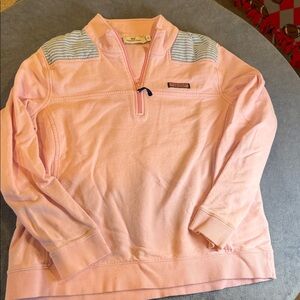 Vineyard Vines Light Pink Pullover with Blue Accents